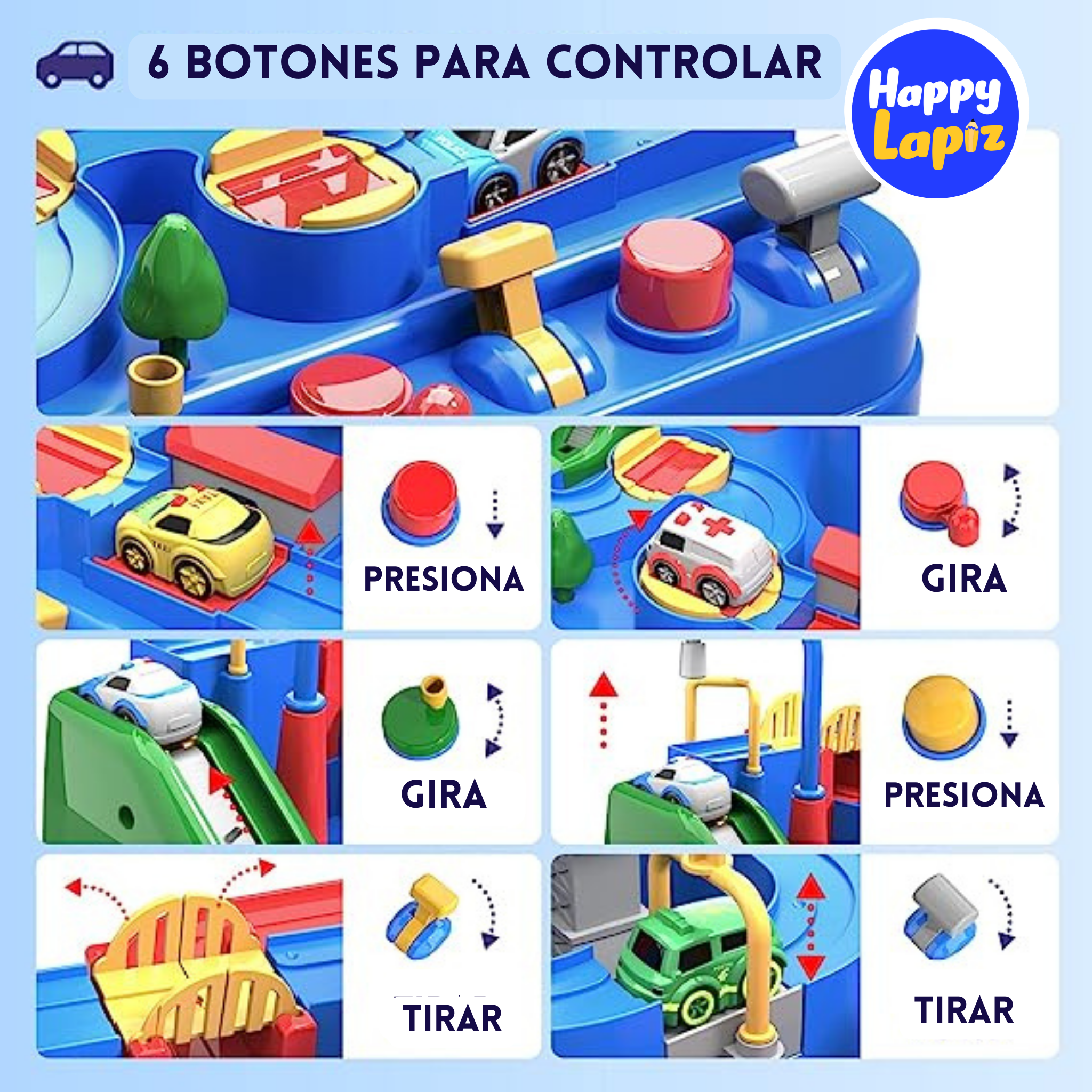 Pista de Autos Didáctica e Interactiva para Niños (3 a 10 años)