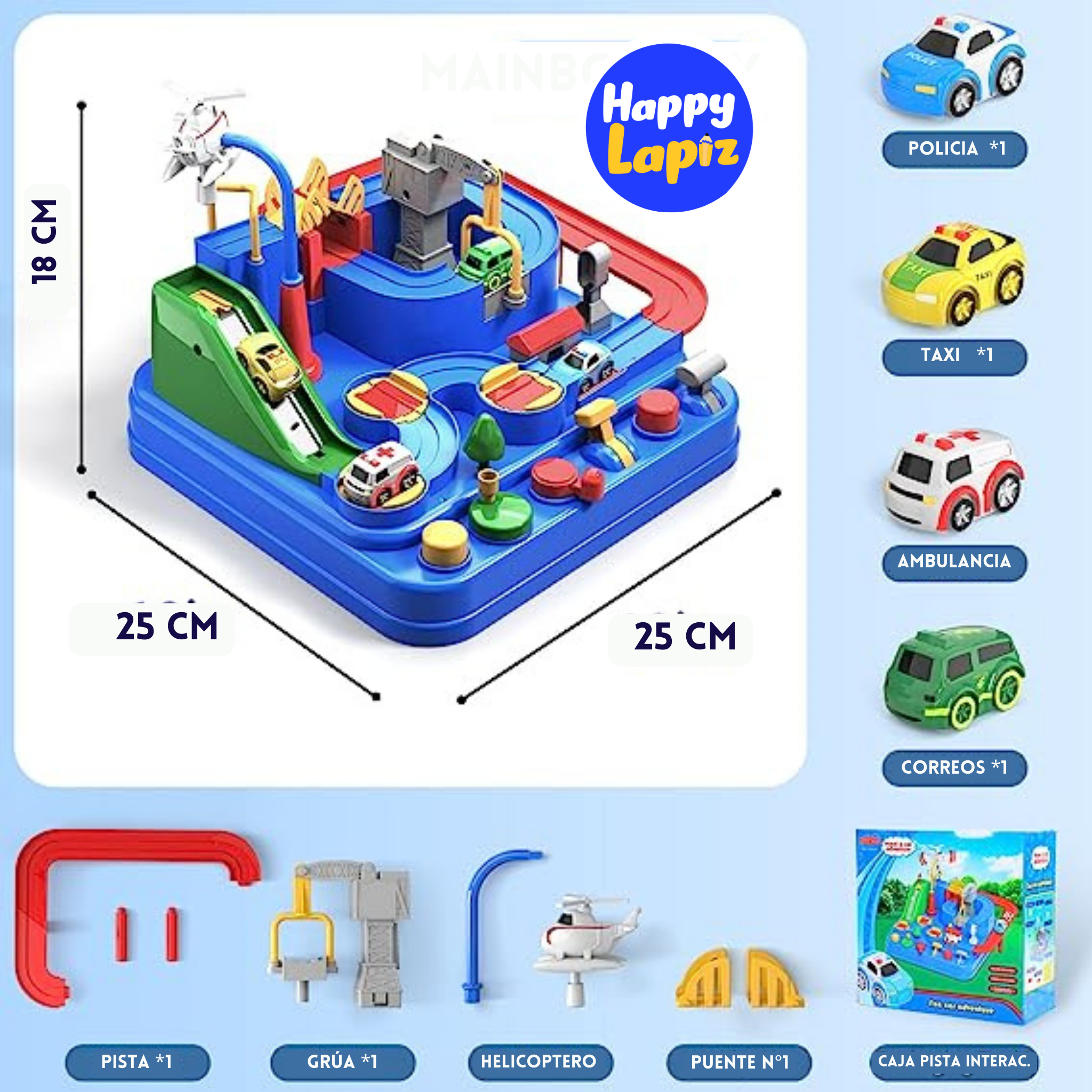 Pista de Autos Didáctica e Interactiva para Niños (3 a 10 años)