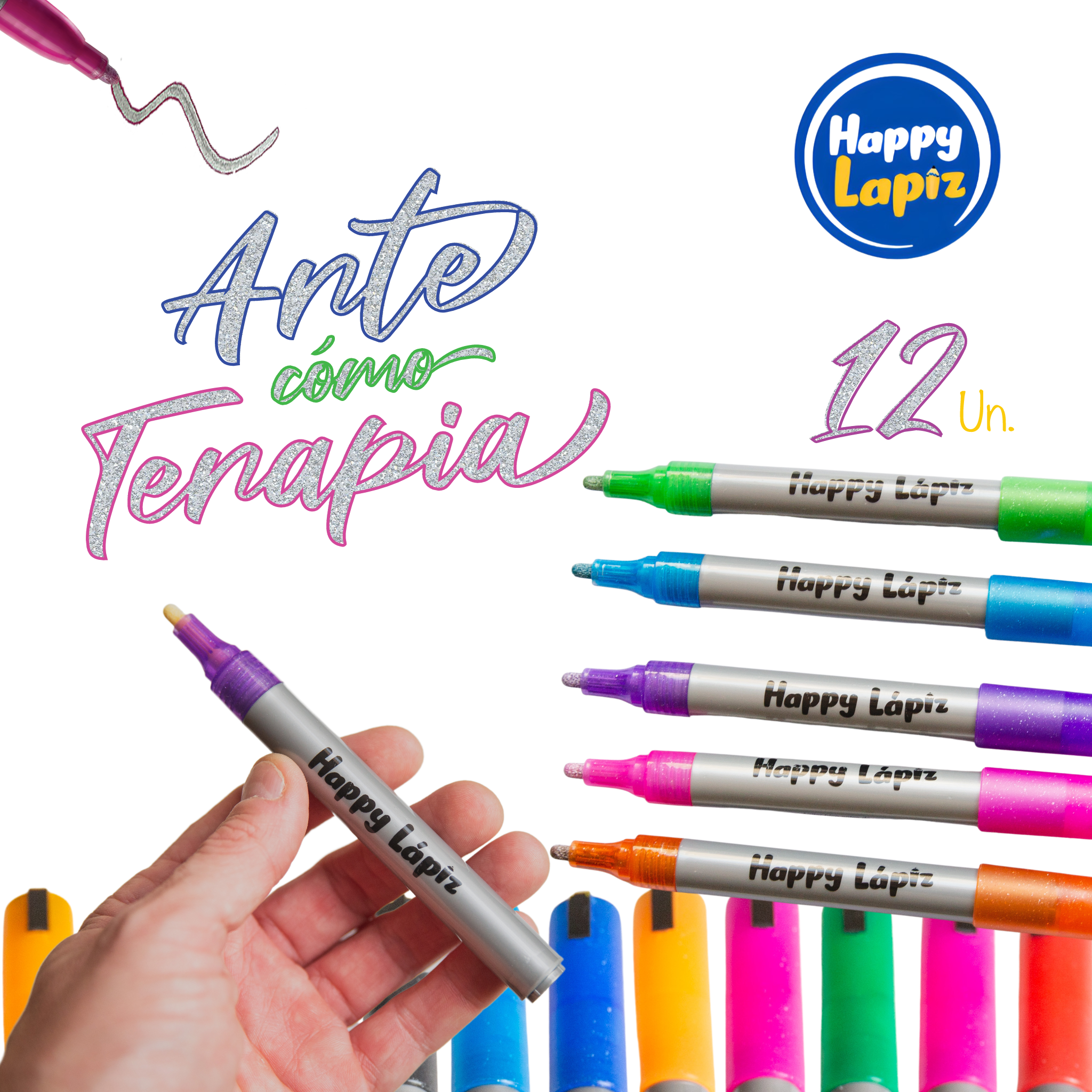 Caja 25 unidades - Marcadores Metálicos Borde Color™ (12 colores)