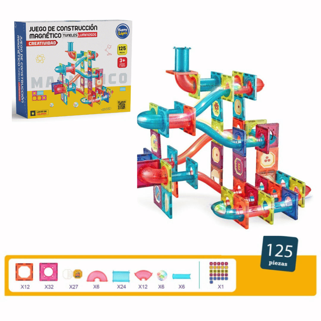Juego de Construcción Magnético con Pelotas - 125 Piezas