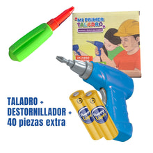 Cargar imagen en el visor de la galería, Extra Taladro Eléctrico (Incluye Pilas) / 40 piezas / Destornillador de Juguete
