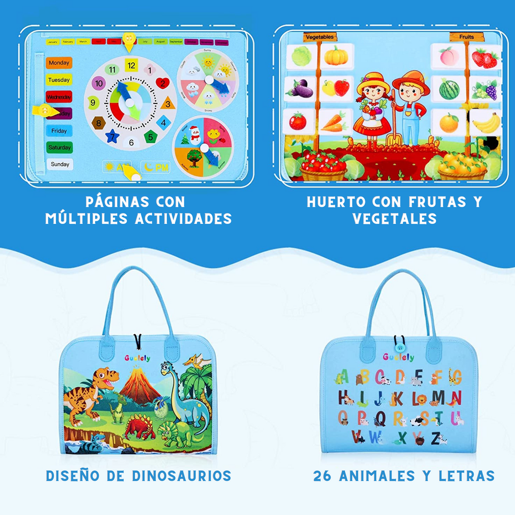 Clementoni - 16647 - Sapientino - Girapagina, el alfabeto del planeta tierra - Libro educativo e interactivo para estimular el interés por la lectura, para niños a partir de 4 años (juego